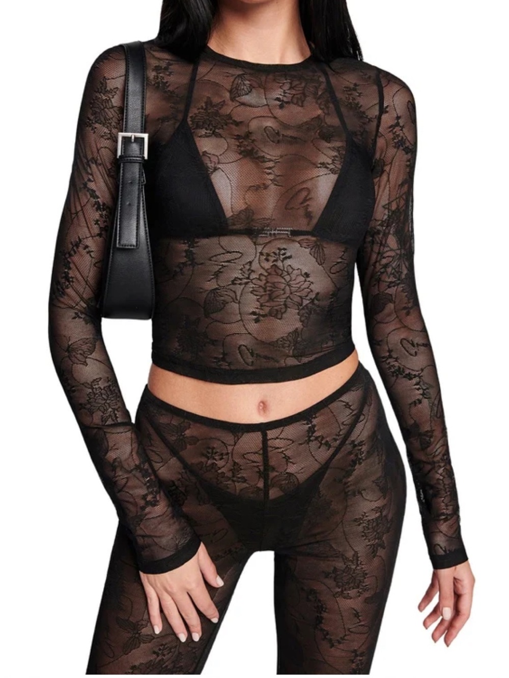 I.AM.GIA MISTEL Set - Top Bottoms Bikini XS Black Lace